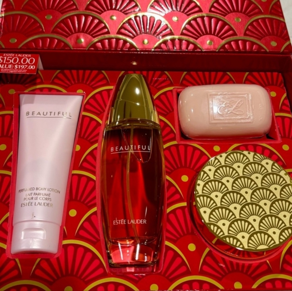 Estee Lauder Beautiful Collection - Red and Gold